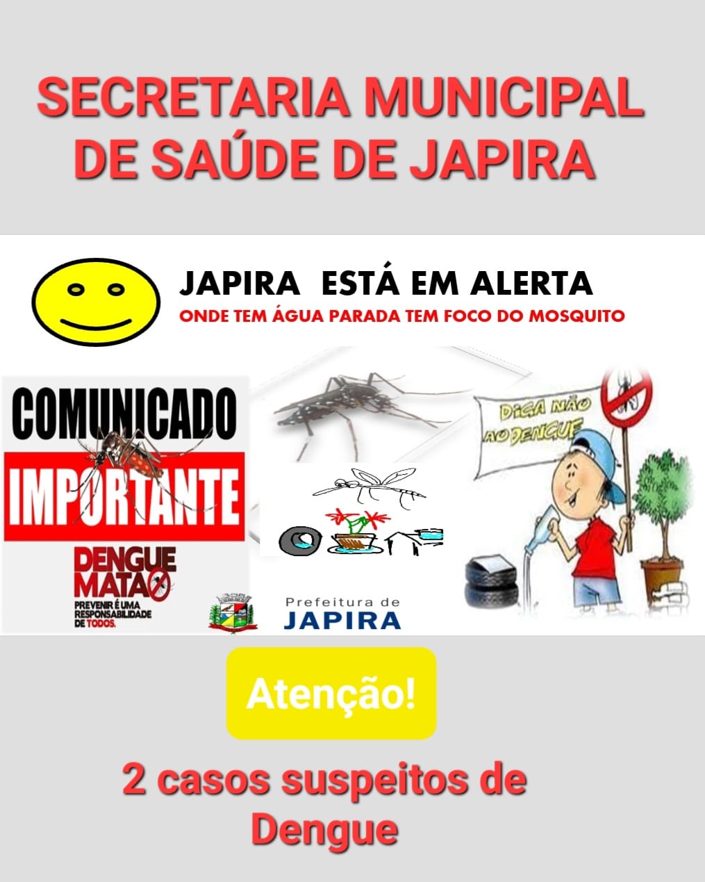 ALERTA! DENGUE ! ATENÇÃO!