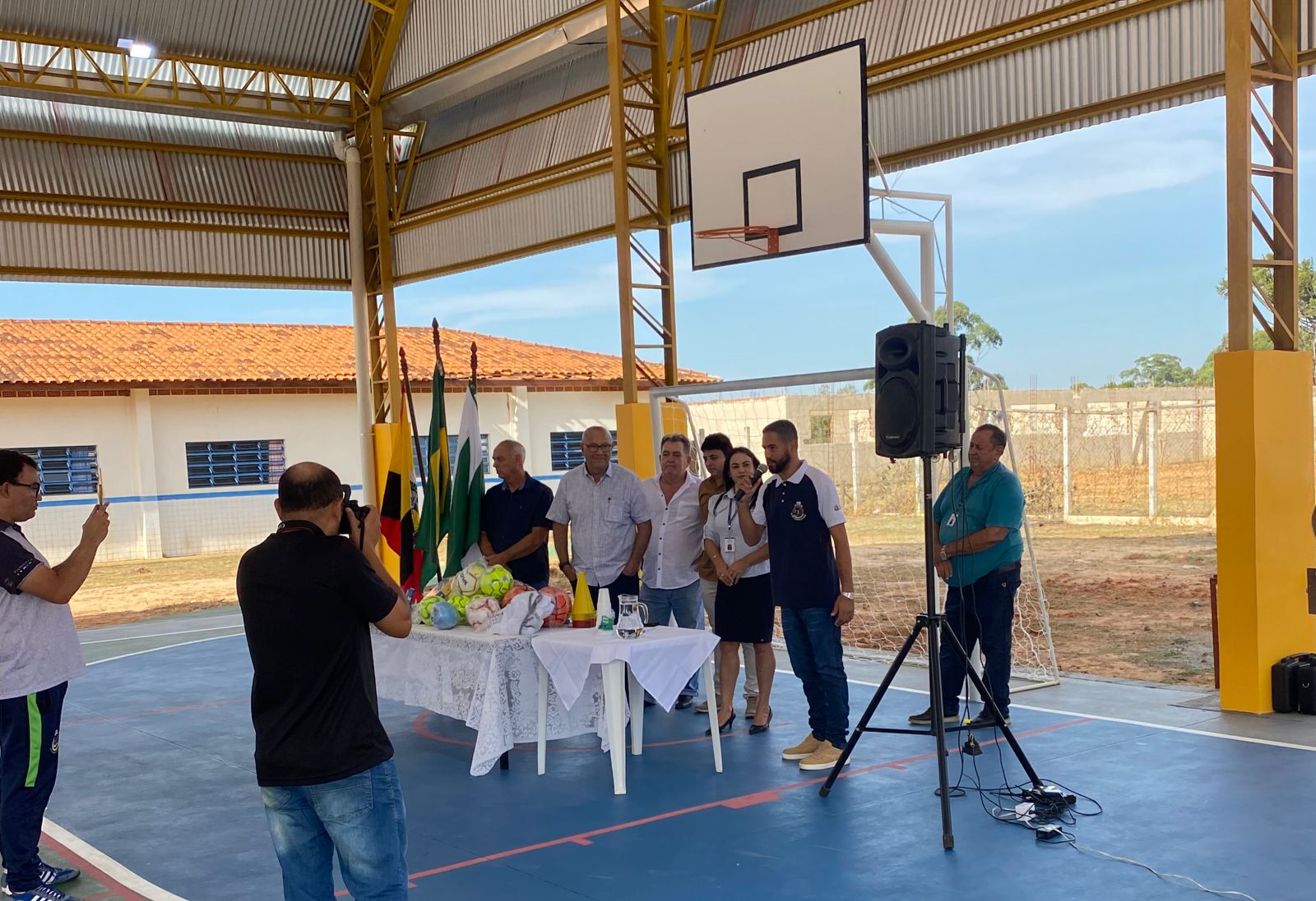 INAUGURAÇÃO DA QUADRA POLIESPORTIVA DA ESCOLA DR. CÉSAR AUGUSTO LUIGGI DE OLIVEIRA