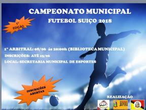 VEM AÍ O PRIMEIRO CAMPEONATO DE FUTEBOL SUIÇO DE JAPIRA