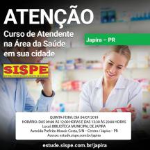 Curso de Atendente na Área da Saúde abrirá inscrições esta semana em Japira - PR