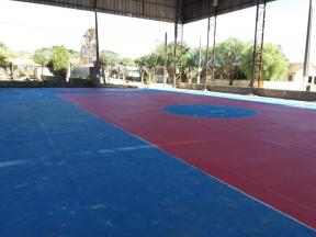 Reforma da quadra de esportes distrito novo jardim concluída.