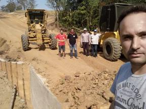 Concluída a obra de construção do Bueiro na estrada que liga o Bairro Ponte Nova ao Bairro Ponte Preta