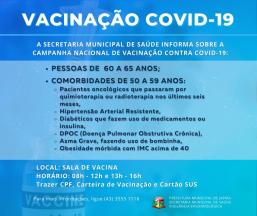 Atenção população de JAPIRA que se enquadra nós requisitos, procurar o posto de saúde do nosso município.