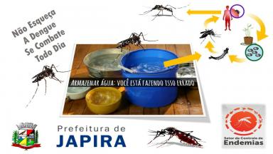 Contra a Dengue .Não deixe água parada, é  a melhor maneira de combater o mosquito