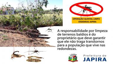 A RESPONSABILIDADE POR,LIMPEZA DE TERRENOS BALDIOS É DO PROPRIETÁRIO.