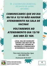 Informativo campanha nacional de vacinação contra a COVID-19.