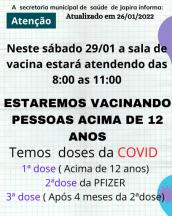 Informativo campanha nacional de vacinação contra a COVID-19.