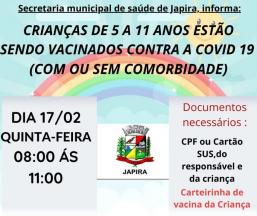  Atenção!  Informativo Campanha Nacional de Vacinação contra Covid-19 