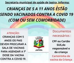  Atenção!  Informativo Campanha Nacional de Vacinação contra Covid-19 