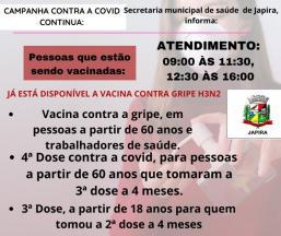  Atenção!  Campanha contra a COVID Continua 