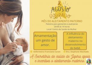 A secretaria de saúde convida , gestantes e puérperas para para palestra