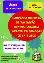 Campanha nacional de vacinação contra paralisia infantil.