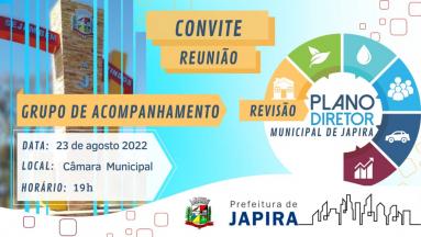 CONVITE REUNIÃO REVISÃO DO PLANO DIRETOR MUNICIPAL DE JAPIRA