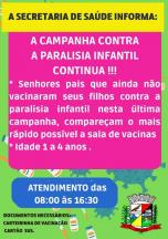Informativo Secretaria Municipal de Saúde.