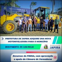 AQUISIÇÃO DE UMA NOVA MOTONIVELADORA PARA JAPIRA