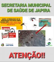 Vistorie seus imóvel e quintais após período  de chuva em busca de recipientes com água parada.