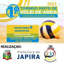 TORNEIO DE VÔLEI DE AREIA MISTO EM JAPIRA