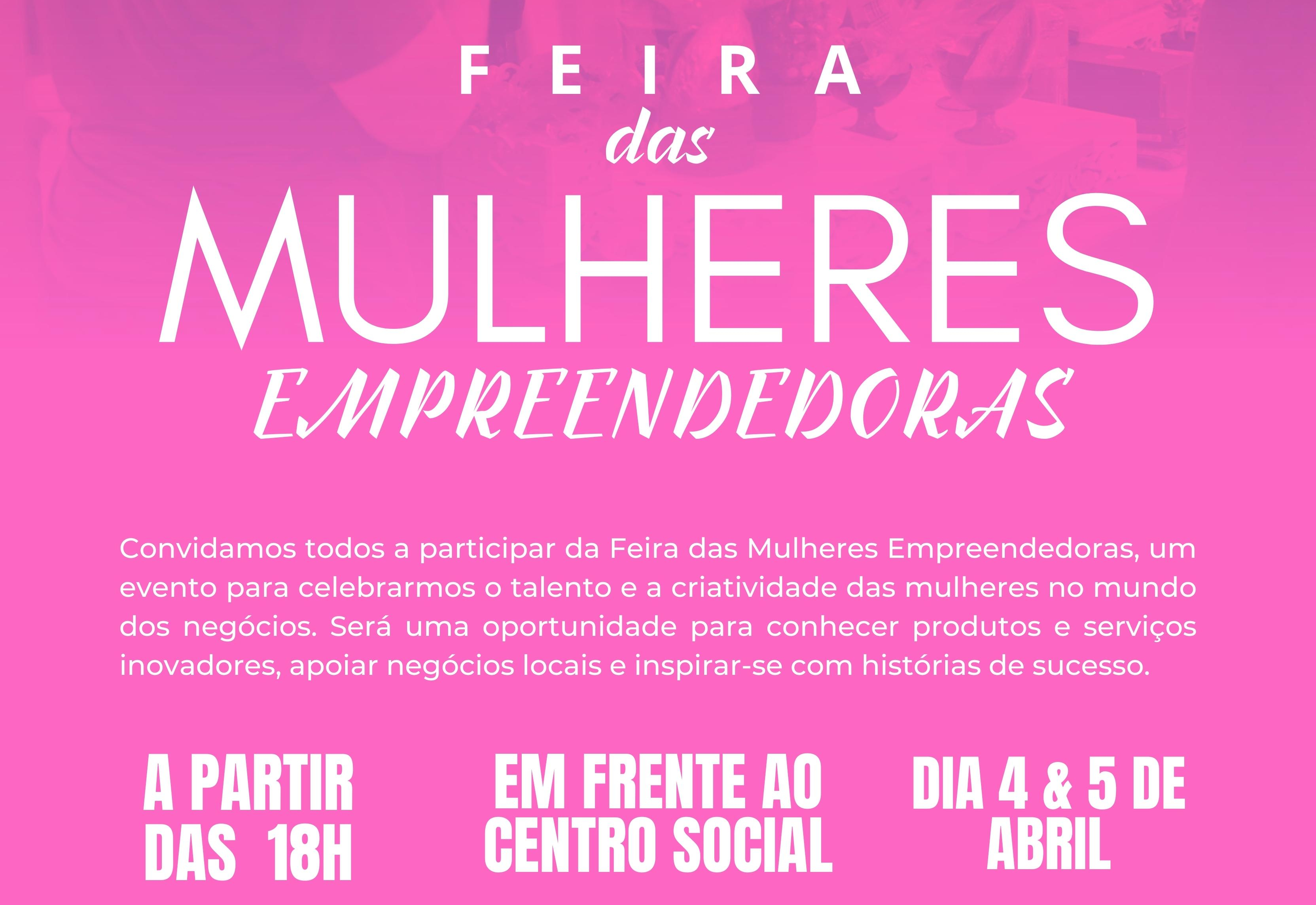 Convite para a Feira das Mulheres Empreendedoras de Japira