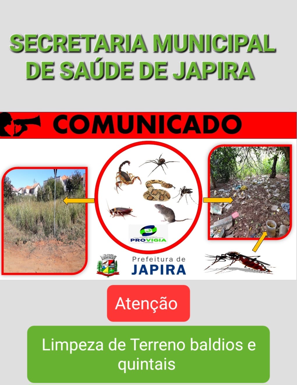 ATENÇÃO COMBATE A DENGUE!!