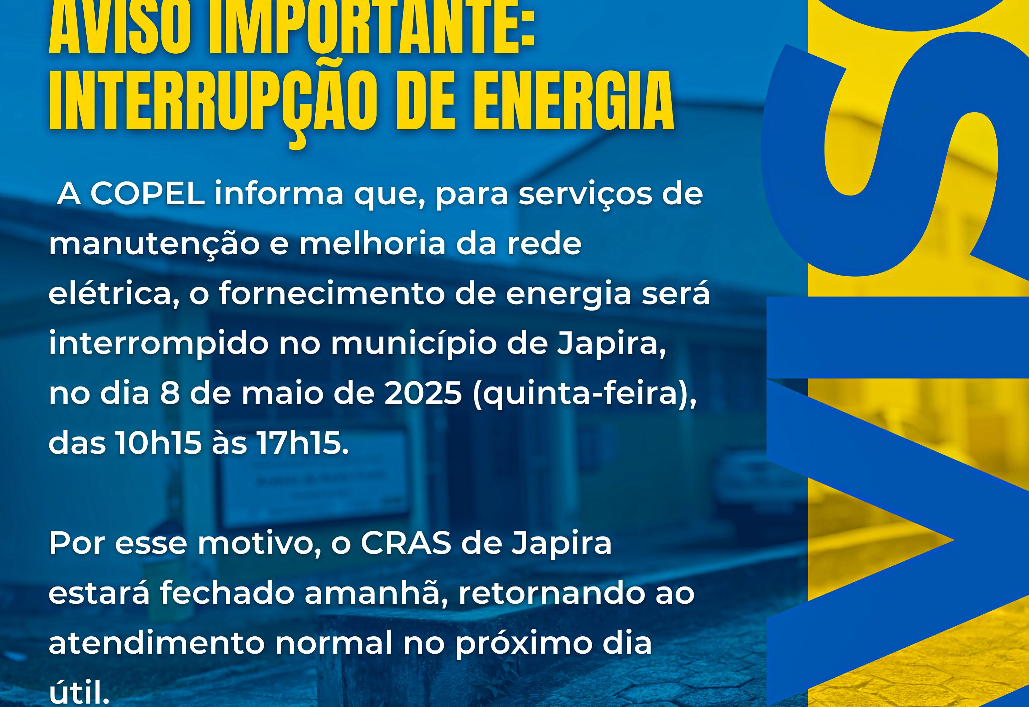 INTERRUPÇÃO DE ENERGIA 