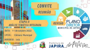 REUNIÃO - REVISÃO DO PLANO DIRETOR MUNICIPAL DE JAPIRA ETAPA II - ANÁLISE TEMÁTICA INTEGRADA